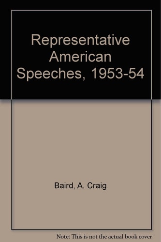 Representative American Speeches, 1953-54