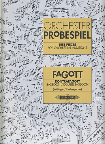 Test Pieces for Orchestral Auditions -- Bassoon, Double Bassoon Sheet