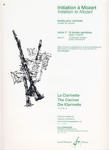 DANGAIN - Iniciacion a Mozart Vol.2: 15 Estudios (Nivel Medio) para Clarinete