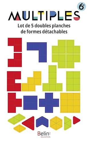 Lot de 5 double planches Maths 6e Multiples: Lot de 5 doubles planches de formes détachables pour réassort