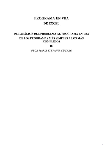 Programa en VBA (Visual Basic for Applications) - nueva versión