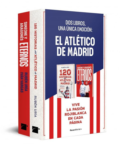 El Atlético de Madrid (pack con: 120 historias del Atlético de Madrid | Eternos: Simeone y Aragonés): Dos libros, una única emocion. Vive la pasión rojiblanca en cada página
