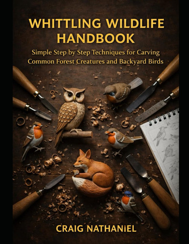 WHITTLING WILDLIFE HANDBOOK: Simple Step by Step Techniques for Carving Common Forest Creatures and Backyard Birds