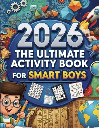 2026 The Ultimate Activity Book for Smart Boys: Word Search Games, Sudoku, Word Scramble, Maze Games, Funny Brain Games for Teens, Kids, Girls, Boys