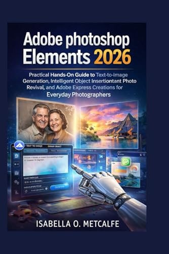Adobe Photoshop Elements 2026: Practical Hands-On Guide to Text-to-Image Generation, Intelligent Object Insertion, Instant Photo Revival, and Adobe Express Creations for Everyday Photographers