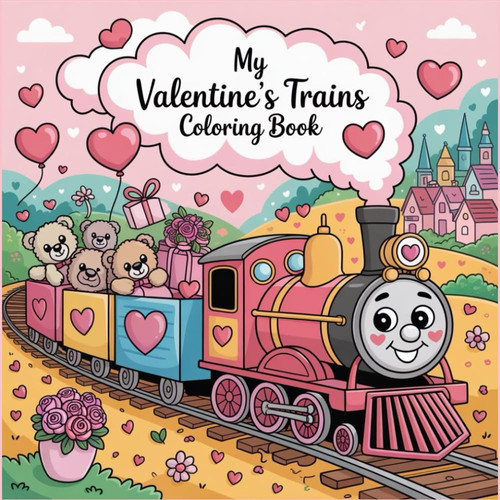 My Valentine's Trains Coloring Book: Choo-Choo! Valentine’s Fun for Creative Kids