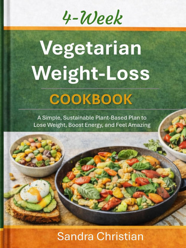 4-Week Vegetarian Weight Loss Cookbook: A Simple, Sustainable Plant-Based Plan to Lose Weight, Boost Energy, and Feel Amazing