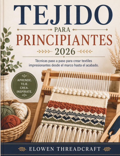 TEJIDO PARA PRINCIPIANTES 2026: Técnicas paso a paso para crear textiles impresionantes desde el marco hasta el acabado. (Spanish Edition)