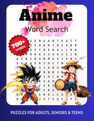 Anime Word Search Puzzle Book: Word Searches with Easy to Read Print about Heroes, Villains, Abilities and More | 8.5x11 inches, 65 pages | 50 puzzles... Gift for Vacations, Holidays and Free Times