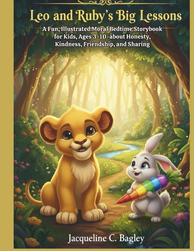 Leo and Ruby's Big Lessons - A Fun, Illustrated Moral Bedtime Storybook for Kids Ages 3-10 about Honesty, Kindness, Friendship, and Sharing