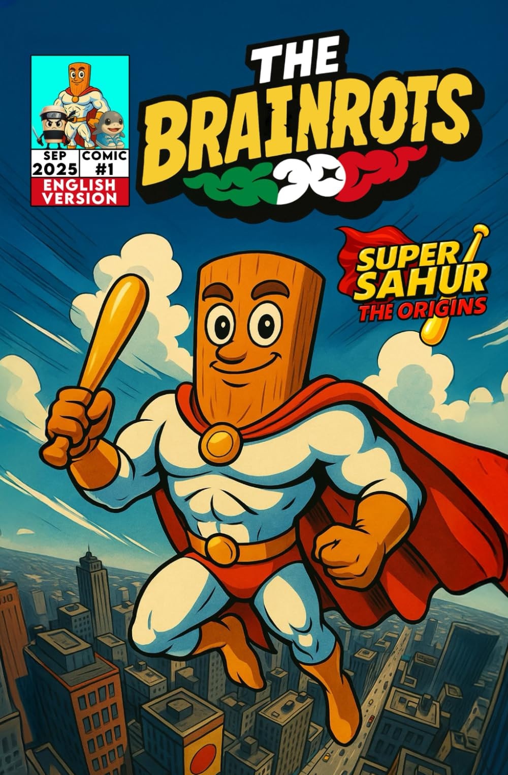 The Brainrots #1 - Italian Brainrot Includes 4 Mini Stories + Games & Extra Features - First Appearance of Super Sahur: [English Version]