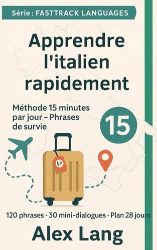 Apprendre l’italien rapidement : Méthode 15 minutes par jour – Phrases de survie: Parlez clairement avec des modèles de réponses prêts à copier