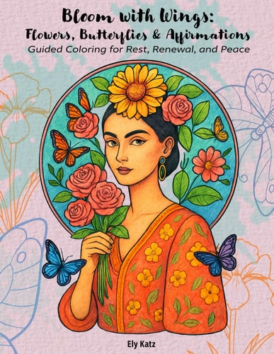 Bloom with Wings: Flowers, Butterflies & Affirmations: coloring book: A Guided Coloring Book for Relaxation, Self-Care, and Emotional Renewal. An ... Positive Prompts, and Deep Relaxation