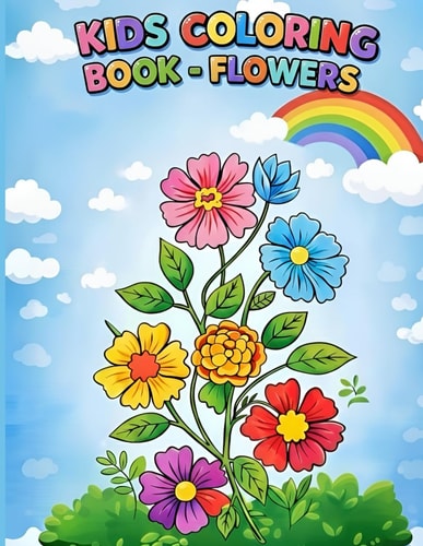 “Flowers Coloring Book for Kids”