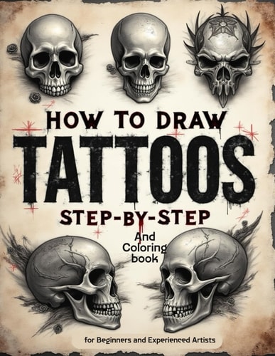 How to Draw Tattoos Step-By-Step & coloring book: A Complete Guide for Beginners and Artists with Simple Sketching Instructions and Detailed Learn to Draw & Color Bold Old Designs v1
