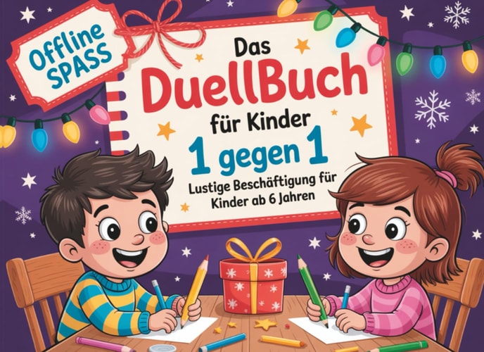 Das Duellbuch für Kinder 1 gegen 1: Lustige Beschäftigung für Kinder ab 6 Jahren – perfekt für Freunde, Geschwister & Schultaschen (German Edition)