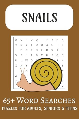Snails Word Search Puzzle Book: Word Searches with Easy-to-Read Print Featuring Shells, Slime Trails, Slow Crawlers, and More | 6x9 Inches, 110 Pages ... Gift for Vacations, Holidays, and Free Time