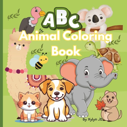 ABC Animal Coloring Book for Kids: Alphabets and Animals Educational Coloring Pages for Preschool Ages 3-6