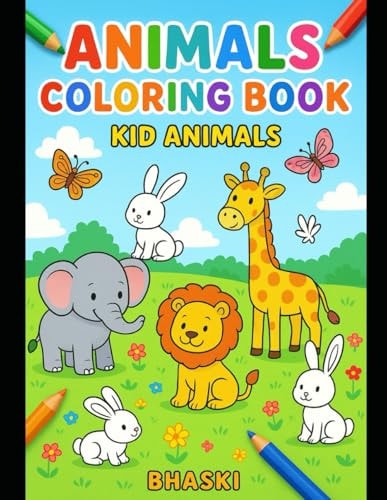 animals coloring book: kid animals