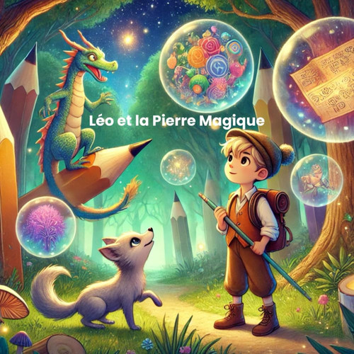 Léo et la Pierre Magique: Un voyage magique pour apprivoiser ses pensées (Les contes du Crayon Magique) (French Edition)