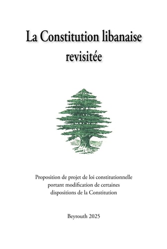 La Constitution Libanaise Revisitée: Proposition de projet de loi constitutionnelle portant modification de certaines dispositions de la Constitution (French Edition)