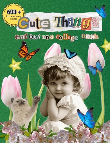 Cute Things to Cut Out and Collage Book: Over 600 Extraordinary Images for Unique Art, Scrapbooking, and DIY Projects. Pages to Cut Out, Glue and ... Decoupage, Ephemera and More (Collage Books)