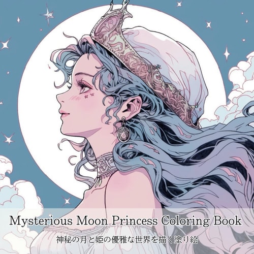 Mysterious Moon Princess Coloring Book  (Japanese Edition)