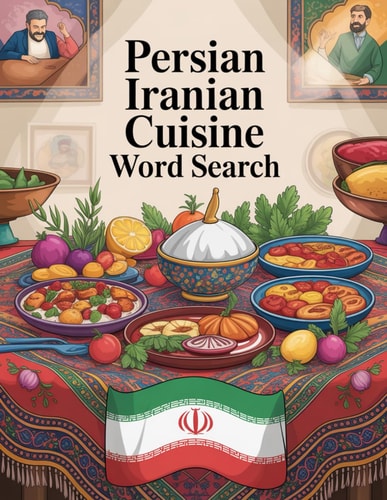 World Flavors: Persian Iranian Cuisine Word Search — Dishes, Ingredients & Traditions: Large Print