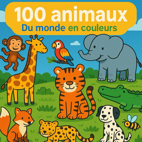 100 animaux du monde en couleurs - imagier - dès 9 mois jusqu'à 3 ans: Un livre illustré éducatif pour les enfants de 9 mois à 3 ans (Ma Première Encyclopédie en Images) (French Edition)
