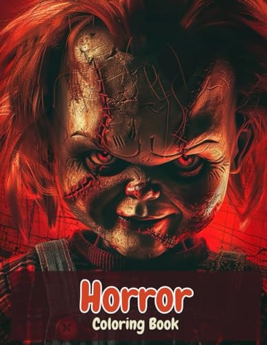 Horror Coloring Book: Famous Horror Movie Creatures like Clowns, Monsters, Ghosts, Zombies and Killers | Halloween's Scary Movie Icons
