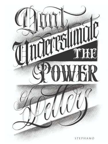 Mastering the Art of Lettering: A Comprehensive Guide with 312 Illustrated Letters, Alphabets & Flourishes - By Stephano: Don’t Underestimate the Power of Letters
