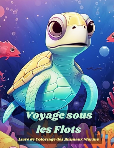 Voyage sous les Flots : Livre de Coloriage des Animaux Marins: Un Safari Sous-marin : Coloriage pour Observer et Apprendre sur les Animaux Marins (French Edition)