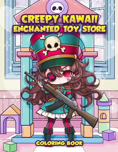 Creepy Kawaii Enchanted Toy Store Coloring Book: Cute and Creepy Pastel Goth Coloring Pages for Adults and Teens (Pastel Goth Coloring Series)