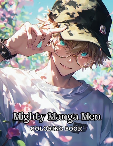 Mighty Manga Men Coloring Book