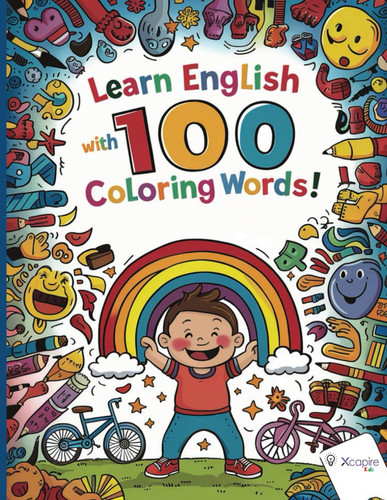 Lernen Sie Englisch mit 100 Wörtern zum Ausmalen! Kinderbuch für Kinder von 3 bis 8 Jahren - Lernen Sie die gängigsten englischen Wörter, während Sie sie ausmalen.