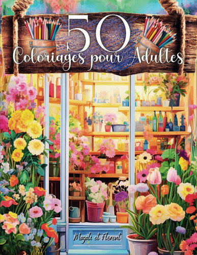 50 Coloriages pour adultes: Livre de coloriage anti stress pour adultes 50 dessins variés et inspirants paysages personnages scènes nature bienvenue ... adult coloring book (French Edition)