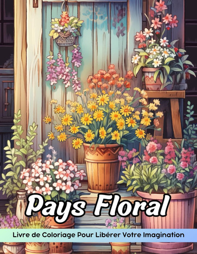 Pays Floral Livre de Coloriage: Page De Coloriage Floral Country, Un Délicieux Voyage À Travers Des Fleurs Rustiques (French Edition)