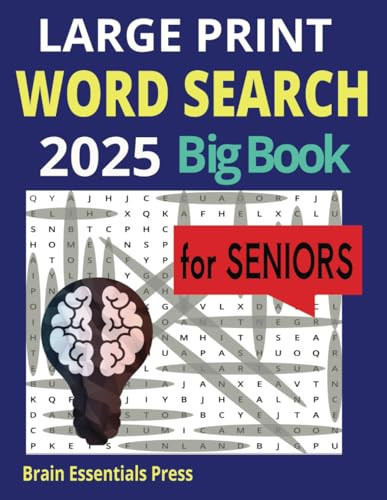 Word Search for Seniors: Large Print, Big Book, 2025, Word search for brain