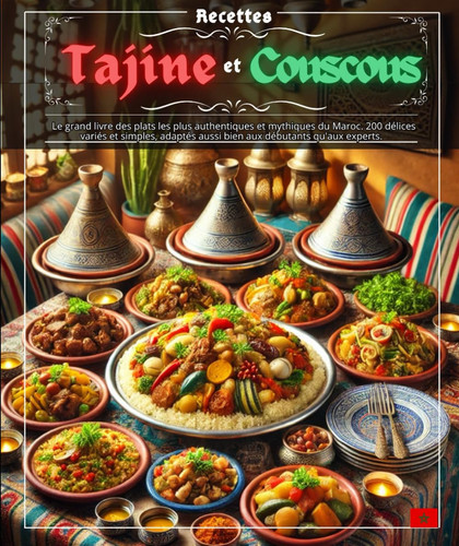 Recettes Tajine et Couscous : Le grand livre des plats les plus authentiques et mythiques du Maroc. 200 délices variés et simples, adaptés aussi bien aux débutants qu'aux experts. (French Edition)