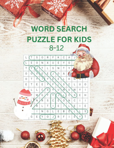 Word search puzzle for kids age 8-12: Christmas word search puzzle for kids age 8-12