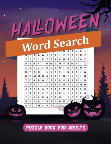 Halloween Word Search For Adults Large Print: Halloween Word Search Puzzle Book for Adult,Seniors and Teens with Solutions | Halloween Activity Book ... | Perfect for Giving Halloween Gifts for All!