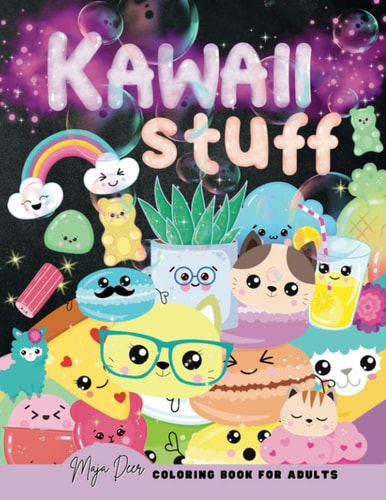 Kawaii Stuff Coloring Book For Adults
