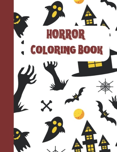 Horror Coloring Book, Horror Activity Book