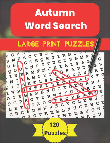Autumn Word Search: 2000+ Words Search Puzzle Book for Adults & Seniors 8.5x11 inch