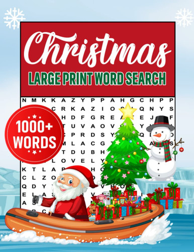 Christmas Large Print Word Search: Christmas Word Find Puzzle Book for Adults and Seniors | Christmas Word Search Book With Answers