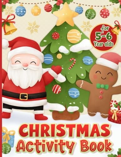 Christmas Activity Book for 5 - 6 Year Olds