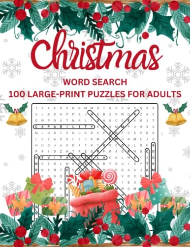 Christmas Word Search 100 Large-print Puzzles for Adults: Christmas Holiday Word Search For Adults and Seniors (100 Christmas Themed Word Search Puzzles)
