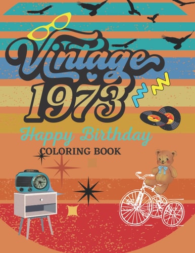 Vintage 1973 Happy Birthday Coloring Book