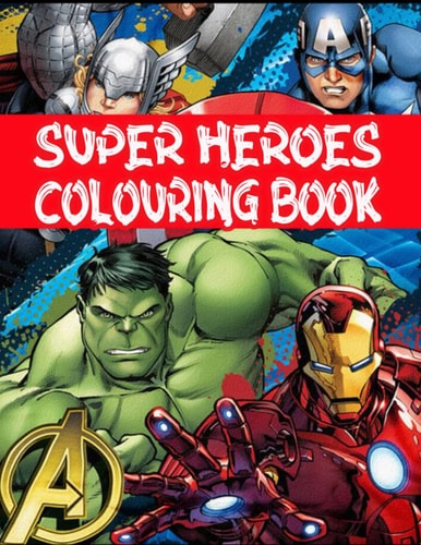 super hero colouring book: SuperHeros Coloring Book for Teenagers, Childrens ( relaxing antistress)