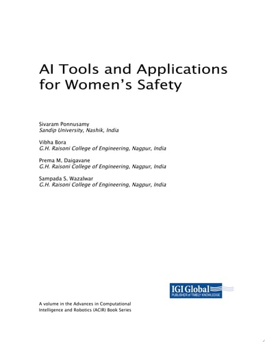 AI Tools and Applications for Women’s Safety